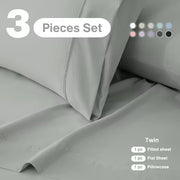 Extra deep pocket bed sheet set with cooling and breathable fabric