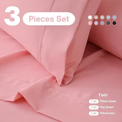 Extra deep pocket bed sheet set with cooling and breathable fabric