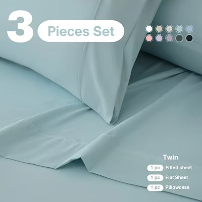 Extra deep pocket bed sheet set with cooling and breathable fabric
