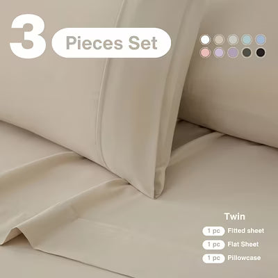 Extra deep pocket bed sheet set with cooling and breathable fabric