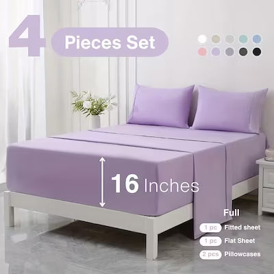 Extra deep pocket bed sheet set with cooling and breathable fabric