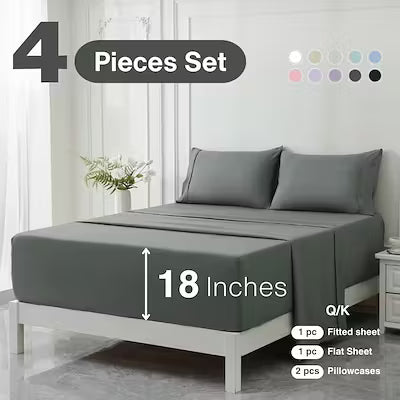 Extra deep pocket bed sheet set with cooling and breathable fabric - image 6