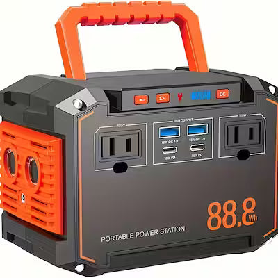 Compact 88.8Wh solar generator with AC outlet for camping and emergencies
