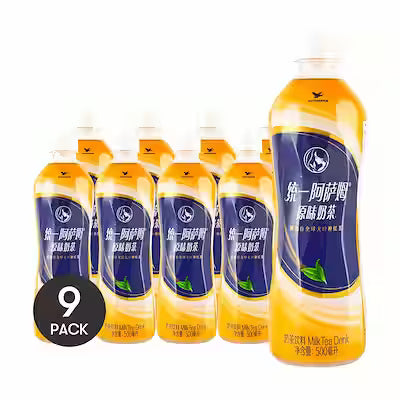 [Assam Milk Tea 9 Packs] Unif, Assam Milk Tea Drink 9 Packs Sweet Refreshing 15.21fl.oz Each