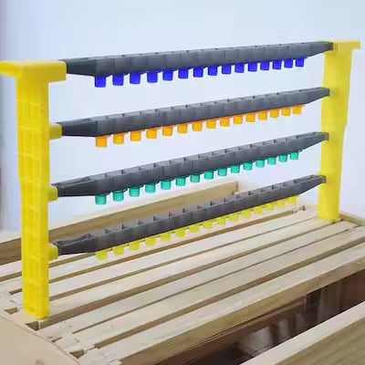 Queen bee rearing kit with 60 cell cups, frame bars and cell bar supports