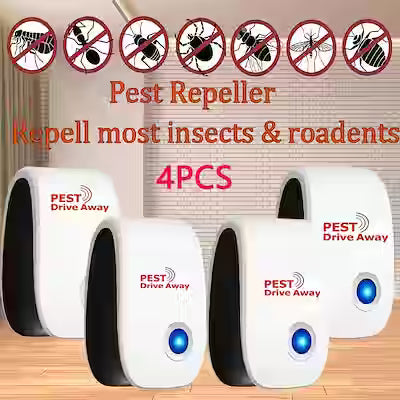 Whole House Insect Repellent Plug-In Device with 360° Soundwave Technology