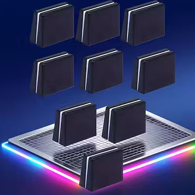 9‑Piece Color‑Coded DJ Mixer Fader Knob Cap Set – Non‑Slip, Tool‑Free Installation for Controllers, Mixers and DAWs