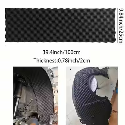 Self‑Adhesive Black Foam Rubber Soundproofing and Heat Insulation Roll for Car Hood and Interior