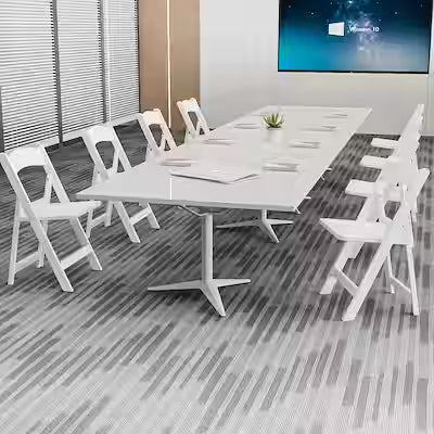 4‑Pack White Resin Folding Chairs – Indoor/Outdoor Use