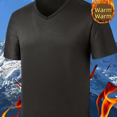 Women's Short Sleeve Thermal V-Neck Top