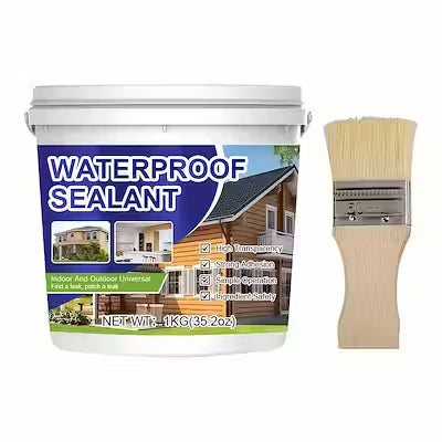 Waterproof Transparent Adhesive - Quick-Dry, Abrasion-Resistant, Multi-Scene Use, Roof Repair Sealant, Transparent Sealant, Leak-Proof Sealant for Outdoor Terraces & Bathrooms