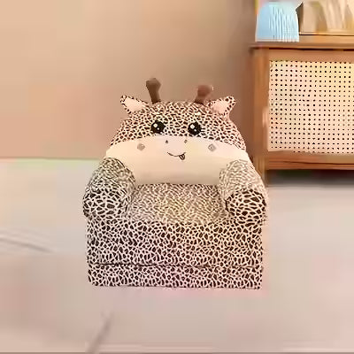 Foldable children's sofa chair with three-way design for sitting or lying