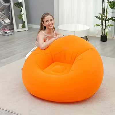 Inflatable Bean Bag Chair with Air Pump, Multi-Color