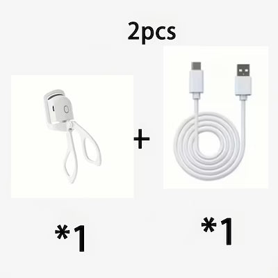 Electric Eyelash Curler Set with USB Charging Cable