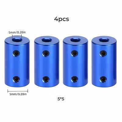 Set of 4 Metal Motor Coupler Connectors (5 mm & 8 mm) for Model Boats, Cars and Aircraft