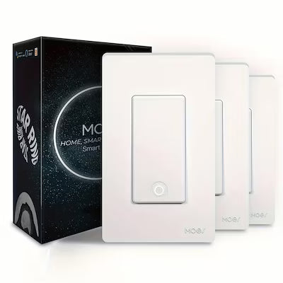 3-Pack WiFi Smart Light Switch, Neutral Wire Required, Works with Alexa & Google Home