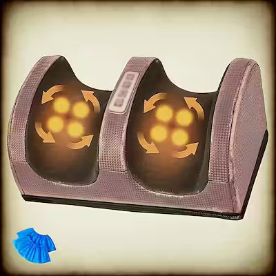 Electric foot massager with heat therapy for feet and legs