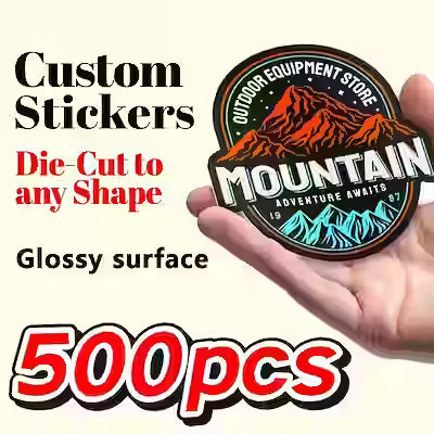 Custom Die-Cut Vinyl Stickers, 2-4 Inches, Scratch-Resistant
