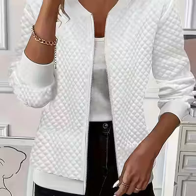 Plus Size Women's Long Sleeve Zip-Up Sweatshirt Jacket