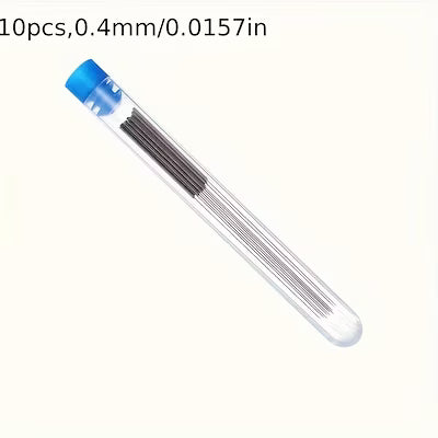 10‑Piece Stainless Steel Nozzle Cleaning Needle Set with 0.4 mm Drill Bits for V6 Nozzles