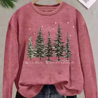 Plus size crew neck letter print sweatshirt
