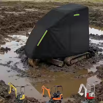 Weather-Resistant Zippered Cover for Mini Excavators and Cars