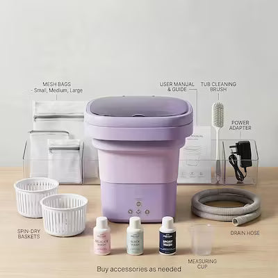 Portable Mini Washing Machine with 3 Cleaning Modes