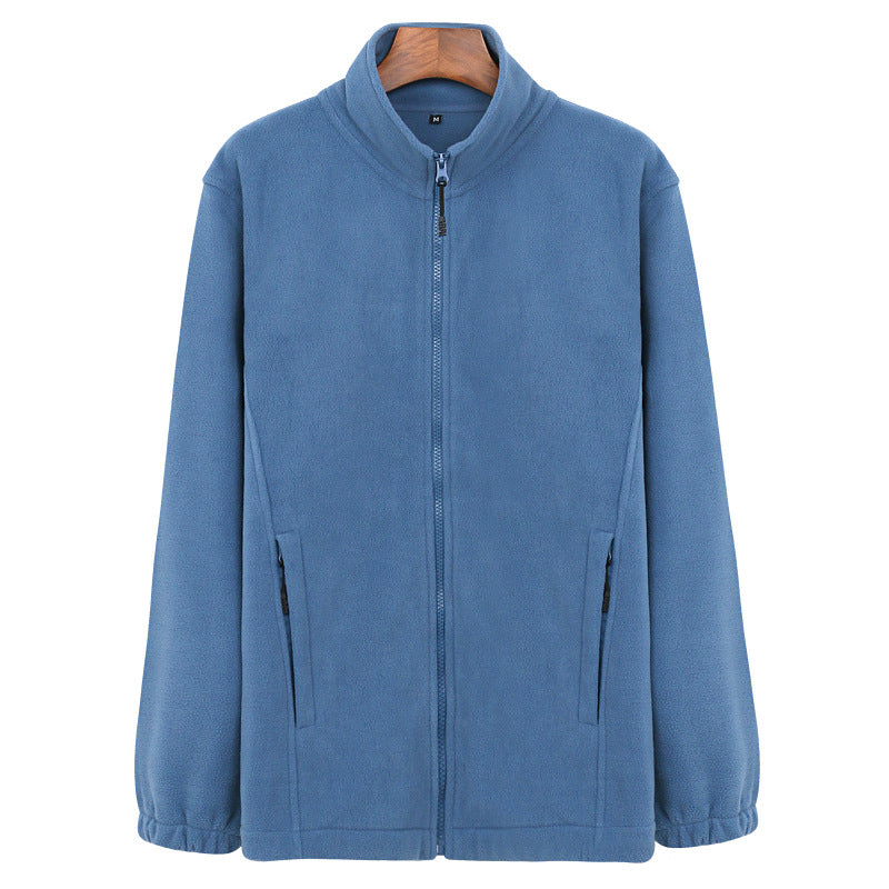 Warm Zip-Up Polar Fleece Winter Sports Sweater Coat