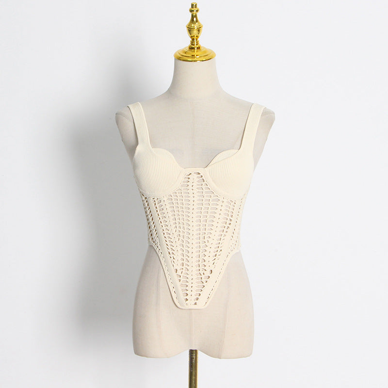 Chic See-Through Fishbone Sling Vest for Women