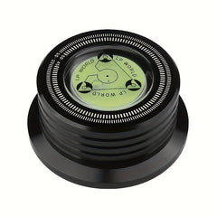 Aluminum Alloy Record Weight Clamp for LP Turntables – 50Hz High Precision Stabilizer with Bubble Level, Battery-Free