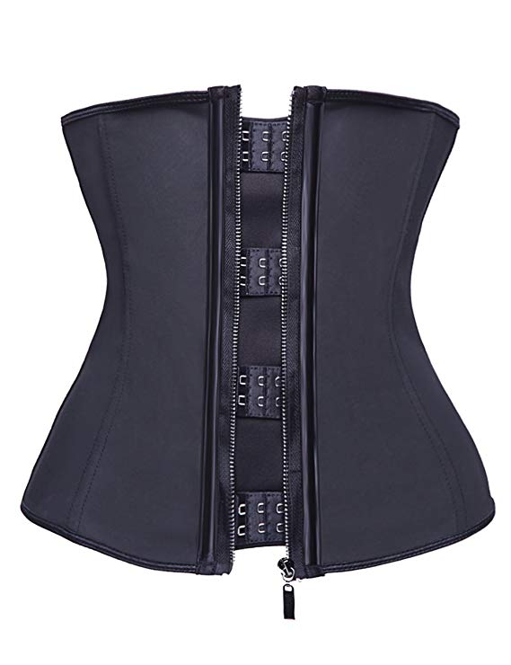 Court zipper bodysuit with adjustable waistband