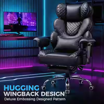 Big and Tall Heavy-Duty Executive Chair with Footrest