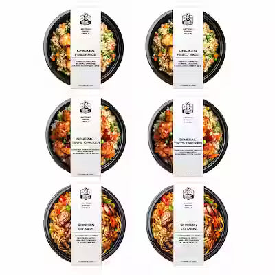 Asian Meals Set: Chicken Lo Mein, Fried Rice, and General Tso’s Chicken 6-Pack
