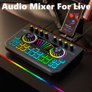 Professional USB Audio Mixer and Sound Card with 3 Channels