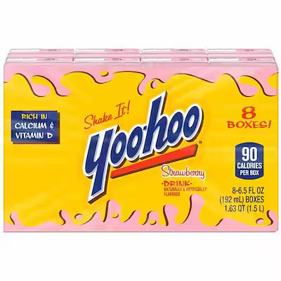 Strawberry Flavored Drink, 8-pack of 6.5 fl oz bottles