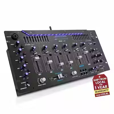 19-Inch Rack-Mount Audio Mixer with Bluetooth and EQ Controls