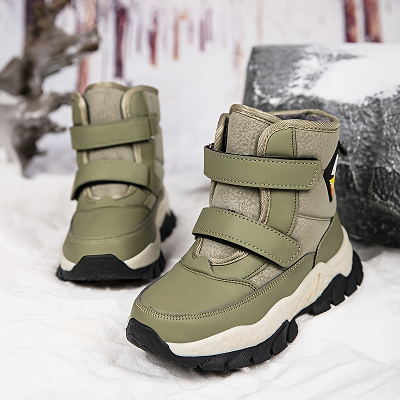 Winter High‑Top Fleece‑Lined Non‑Slip Hiking Shoes