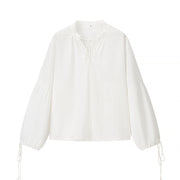 Women's Fashion Simple Bamboo Linen Shirt