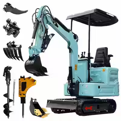 1.4 ton mini excavator with Kubota diesel engine and hydraulic thumb chuck