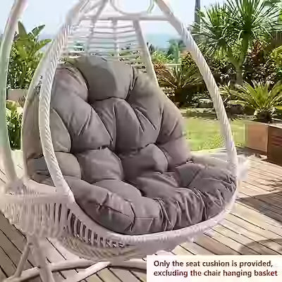 Ultra-soft rocking chair cushion with washable cover for indoor and outdoor use