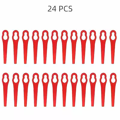 Lightweight key-shaped plastic grass trimmer blade for lawn mowers