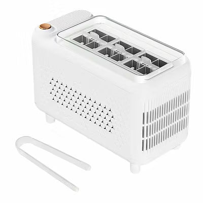 Compact RV Refrigerator with 12‑Cube Ice Maker – 12V Vehicle Power, Auxiliary Defrost Strip for Fast Ice Release