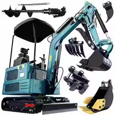 1.8 ton mini excavator with hydraulic thumb and diesel engine