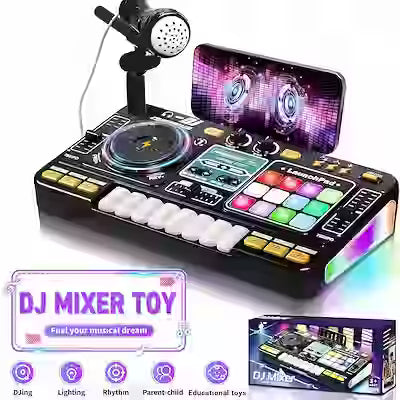 All-In-One DJ Mixing Controller with Electric Keyboard - Kids Gift