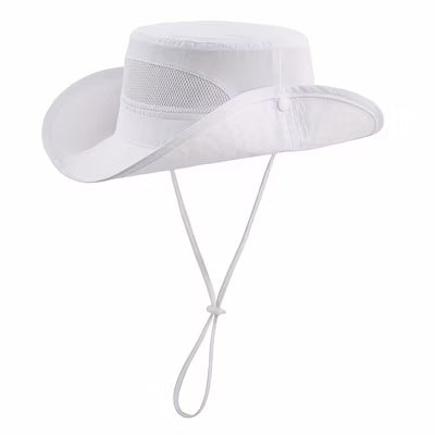 Mesh bucket hat for kids with wide brim sun protection