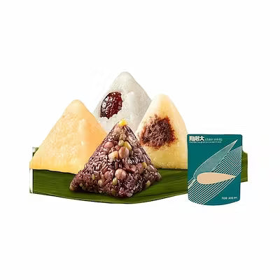 Purple Rice Eight Treasures Zongzi Gift Set with Bean Paste & Honey Dates