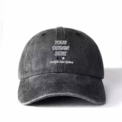 Boys' cotton baseball cap with curved brim and UV protection
