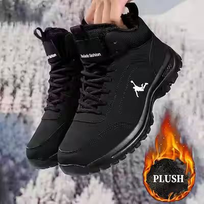 Men's Winter Outdoor Snow Boots – Lightweight Flexible Sole, Plush Lining, Mid‑Top Design, Workwear and Street Style