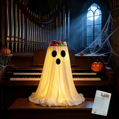 Standing Battery Box with LED Lights and Candy Holders – Terrifying Decoration for Outdoor Porch, Garden Parties, Halloween and Christmas