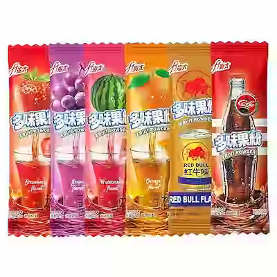 60 Single-Serve Instant Fruit Powder Drink Mix Pack, Assorted Flavors